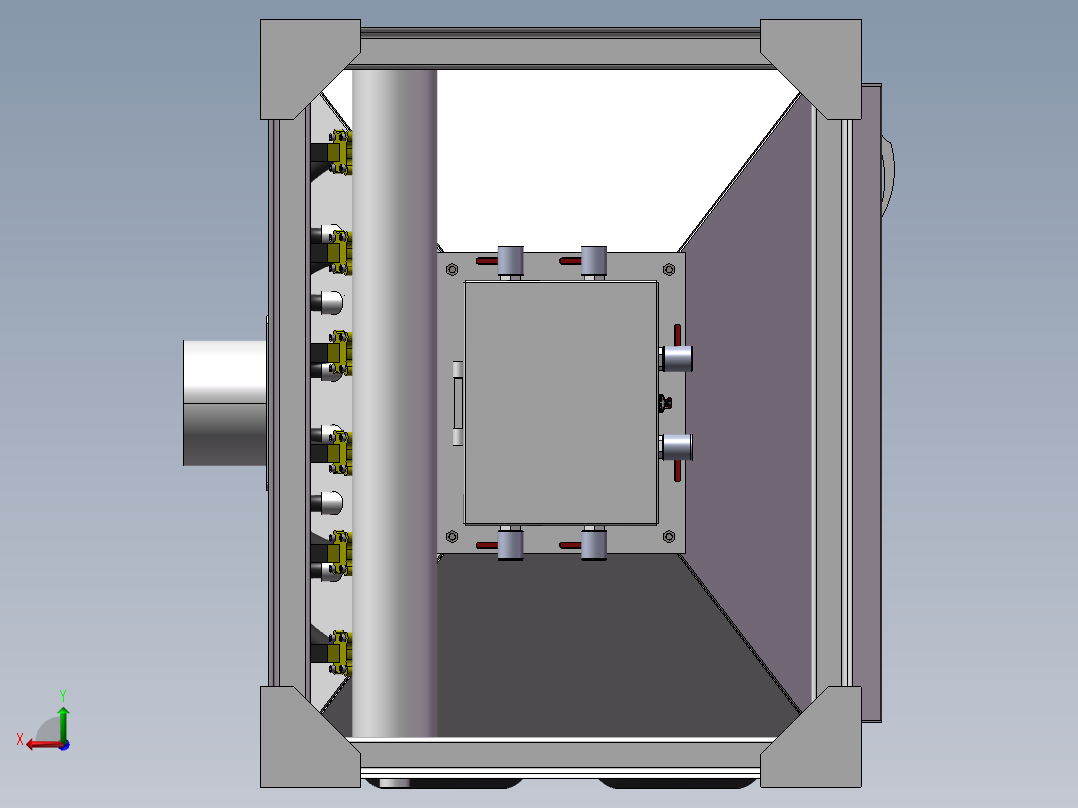 非标喷砂机后视图