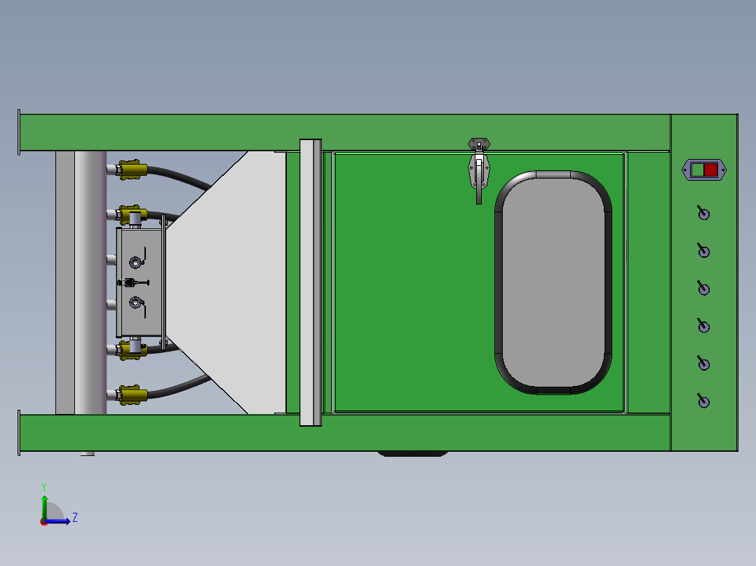 非标喷砂机左视图