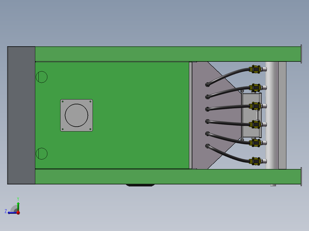 非标喷砂机右视图