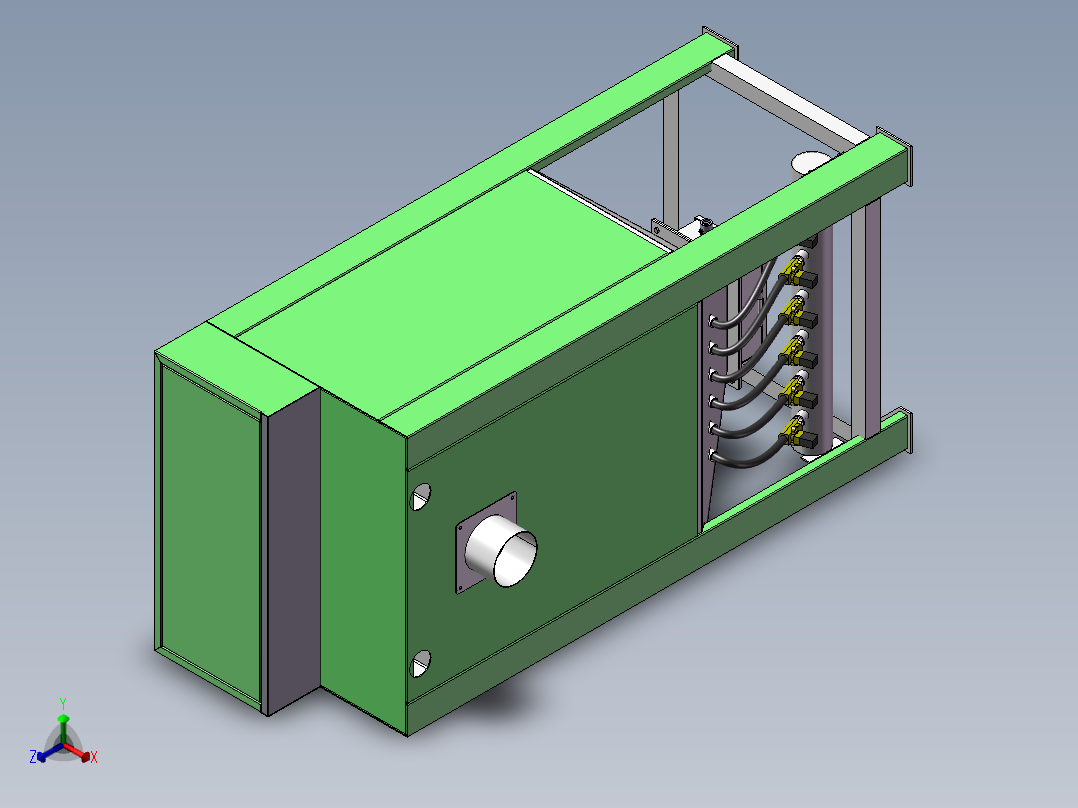 非标喷砂机正等轴测图