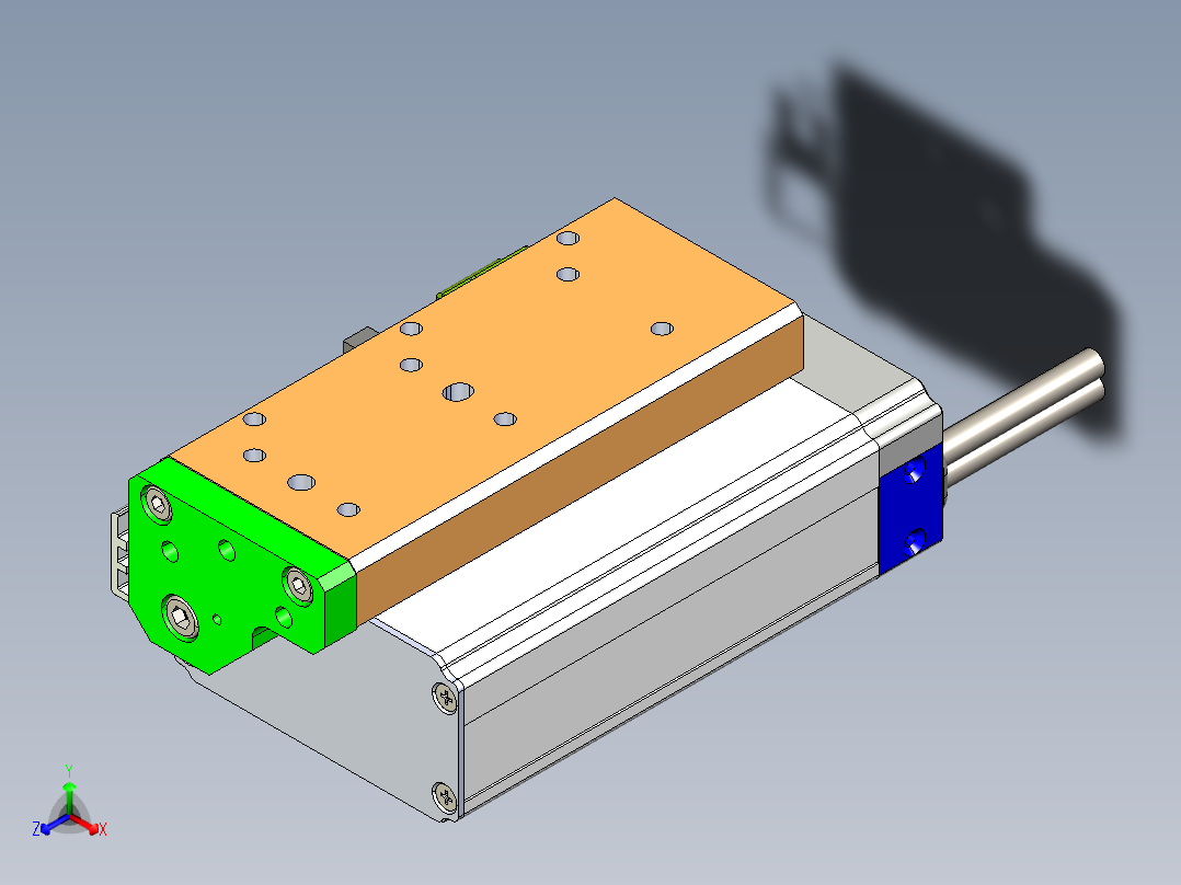 威洛博LES小滑台LES16-Lxx-S50-BR主视图
