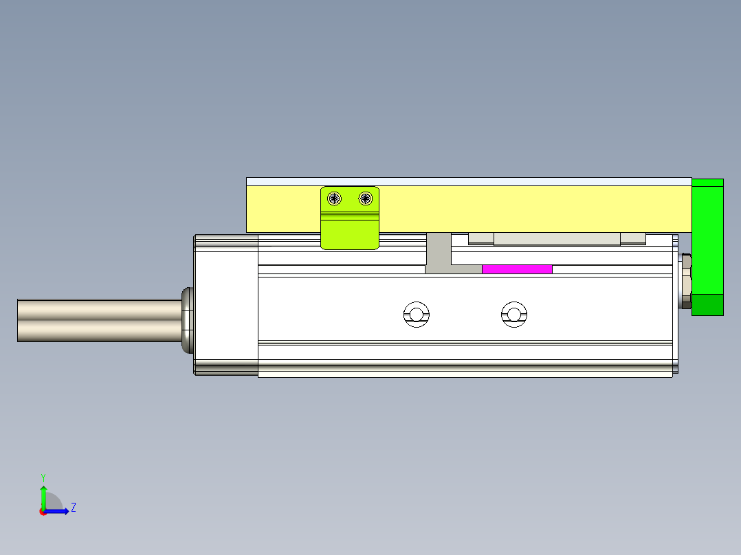 威洛博LES小滑台LES16-Lxx-S50-BR左视图