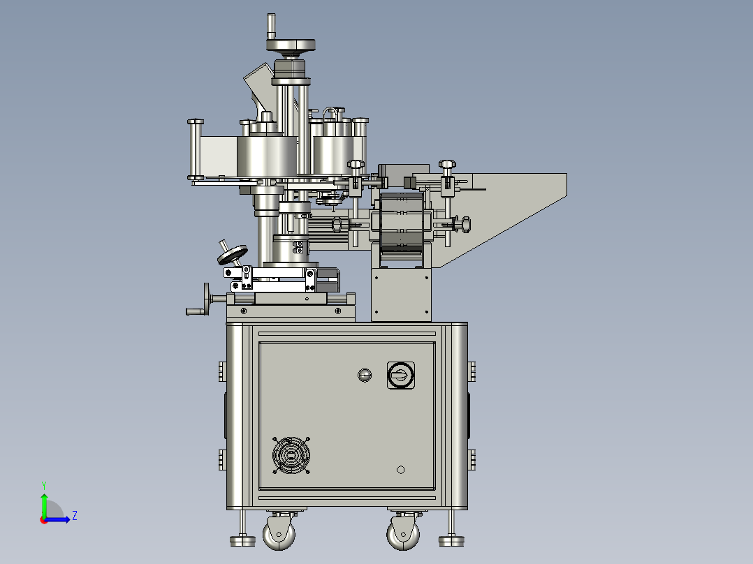 T21100全自动立式圆瓶贴标机左视图
