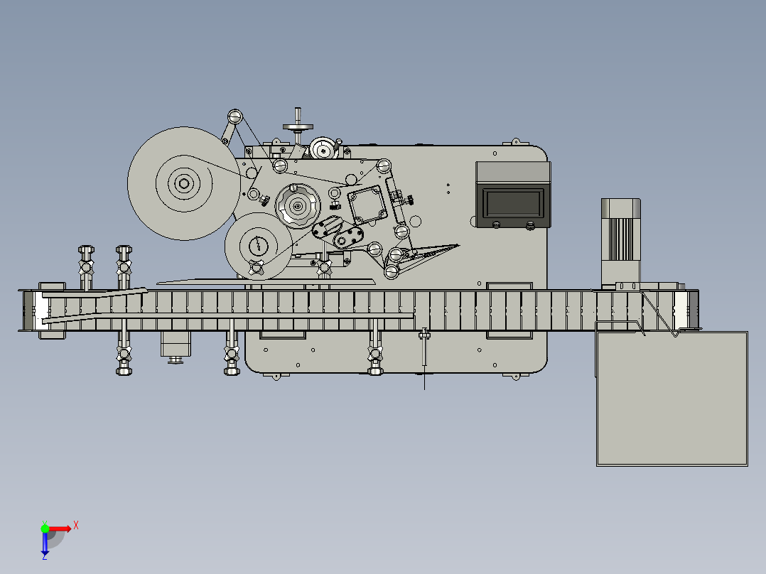 T21100全自动立式圆瓶贴标机俯视图