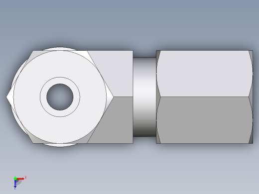 卡套式工业通用硬管接头EO_Adjustable_locknut_run_tee_LEE06LMORCF俯视缩略图