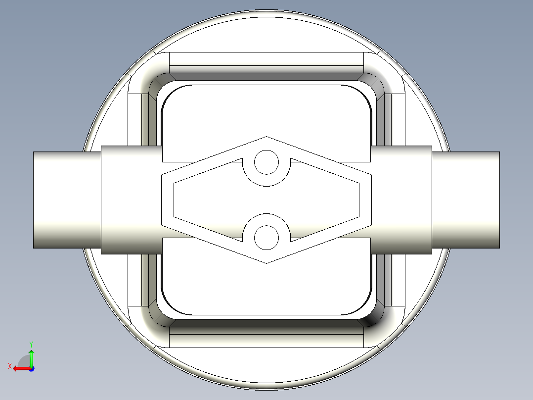 2DKMDFCP NO-DA 气动隔膜阀、常开型双作用，与男性的两端，公制系列PVDF后视图