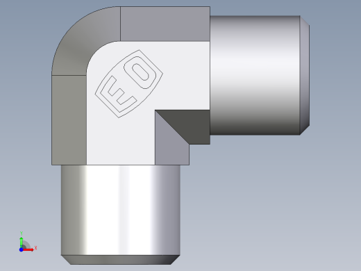 卡套式工业通用硬管接头EO_Union_elbow_W06L71X前视缩略图