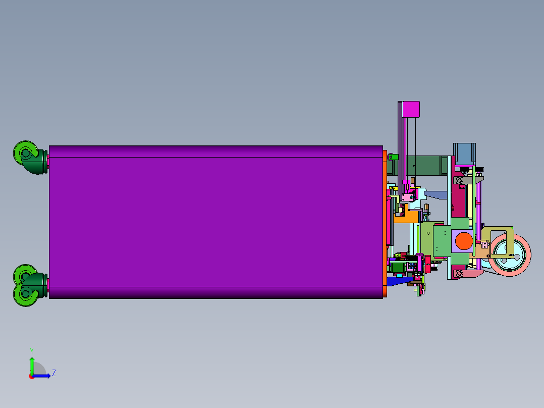 电子元器件载带连接设备左视图