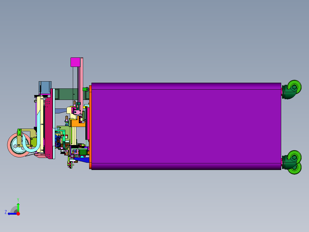 电子元器件载带连接设备右视图