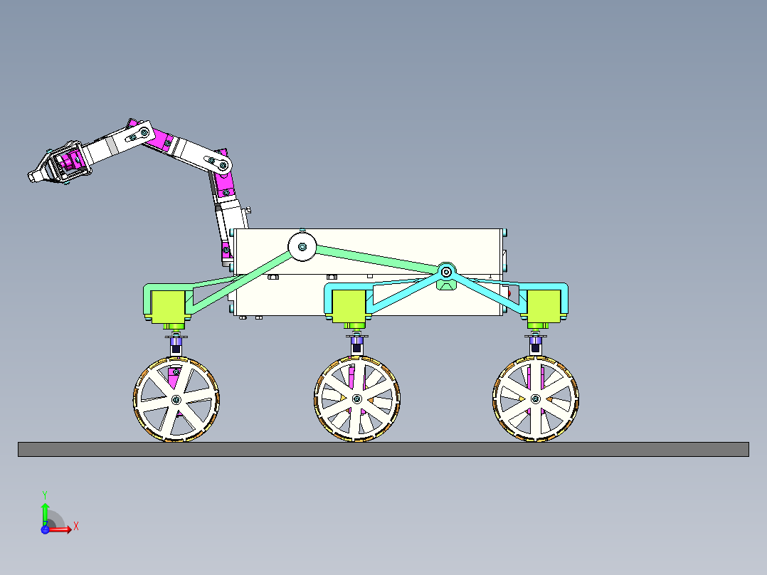 火星探测车前视图