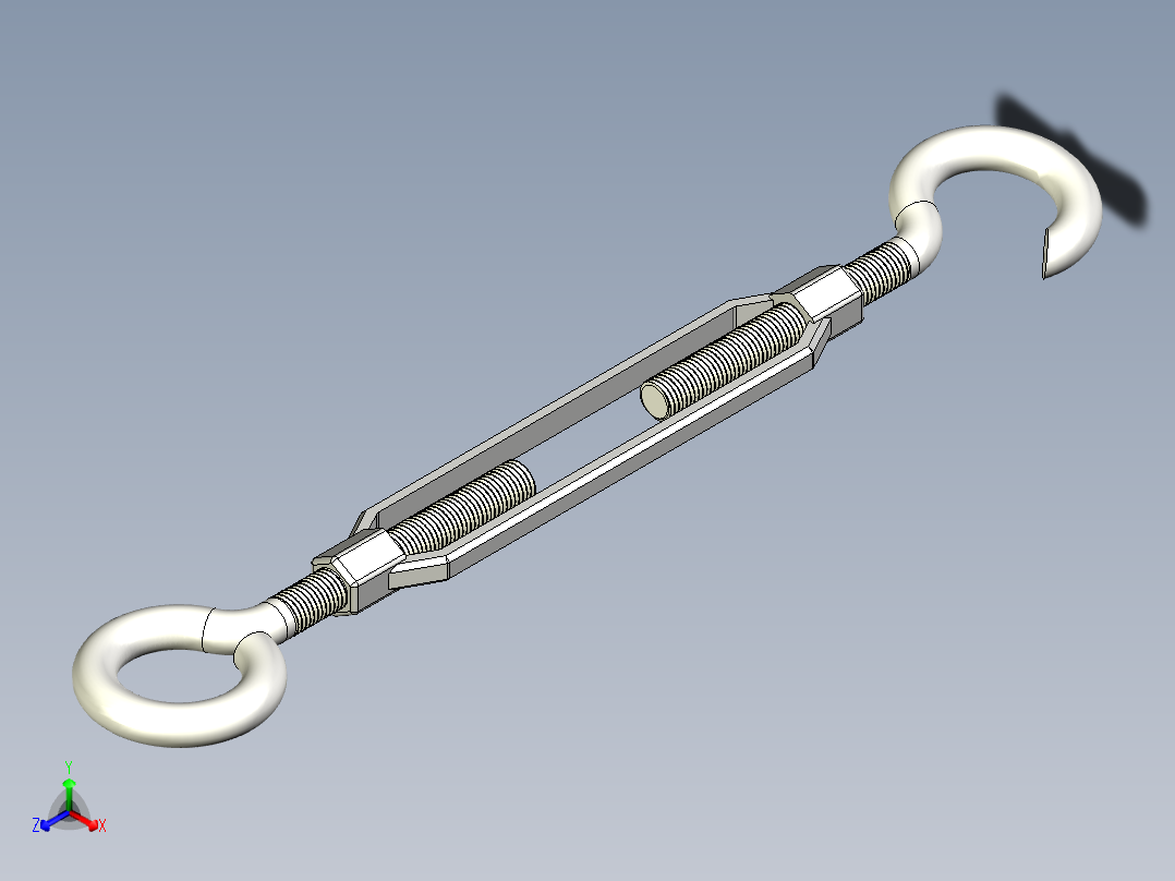 螺丝扣调节器正等轴测图