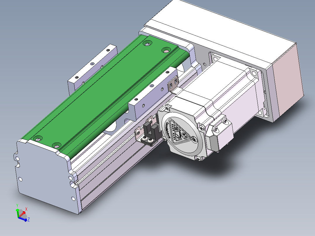 MTH丝杆半封闭模组MT75BS-BR-57主视图