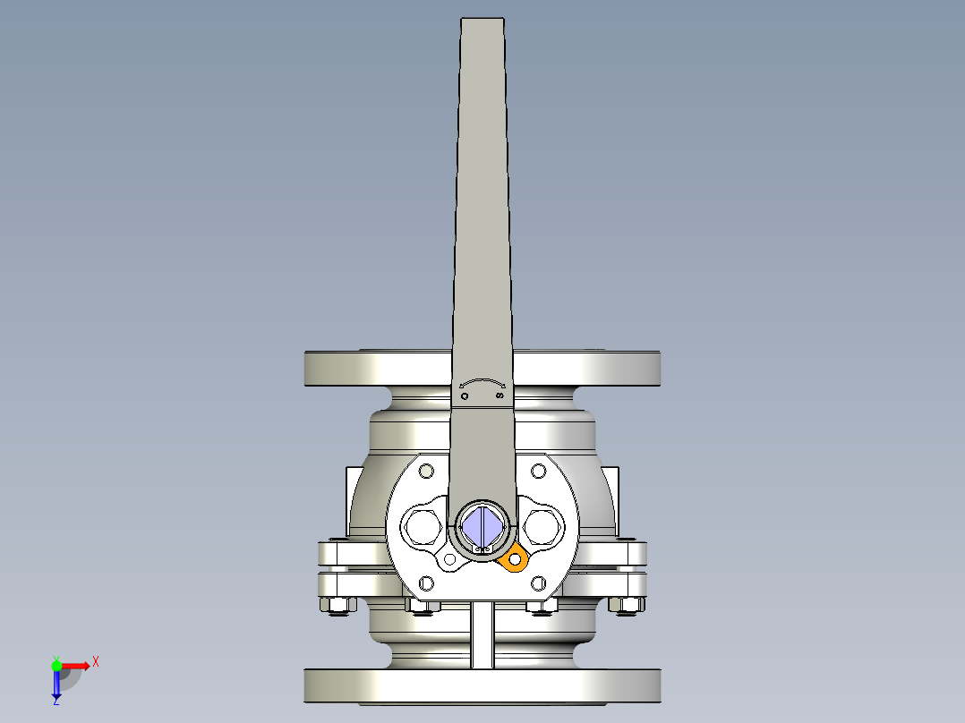 管道手动球阀-水管开关阀-手动阀门User Library-md52c150dn100-1俯视图