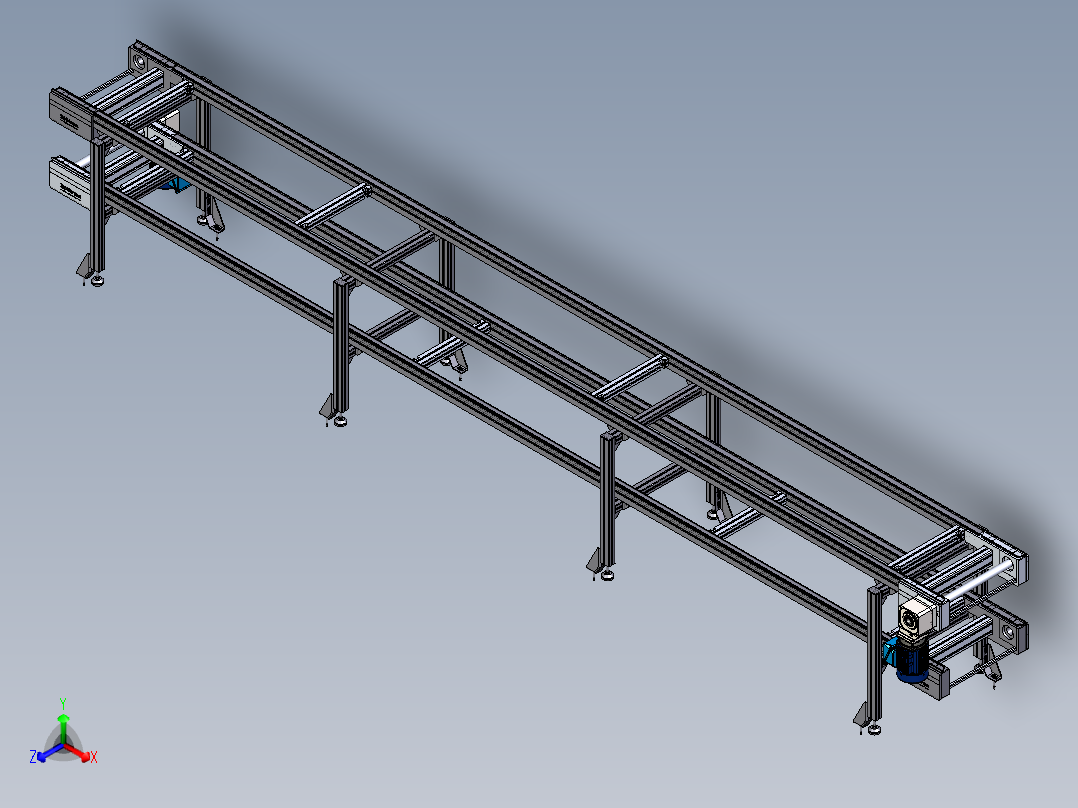 平皮带560×560mm正等轴测图