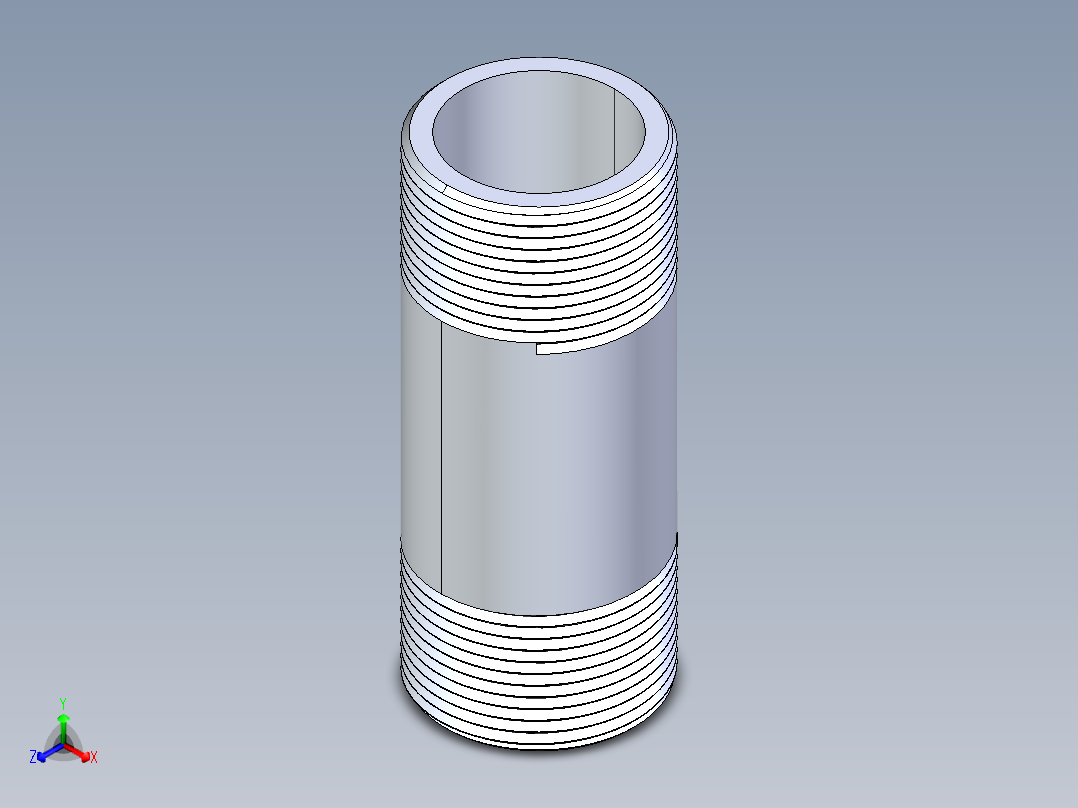 聚氯乙烯配件33-Sch80_Nipple_MPTxMPT_861-173_1.25in x 4in主视图