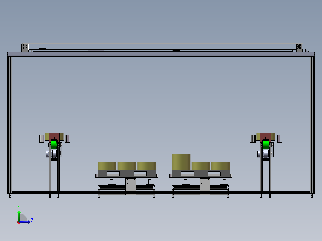 横移码垛机构前视图