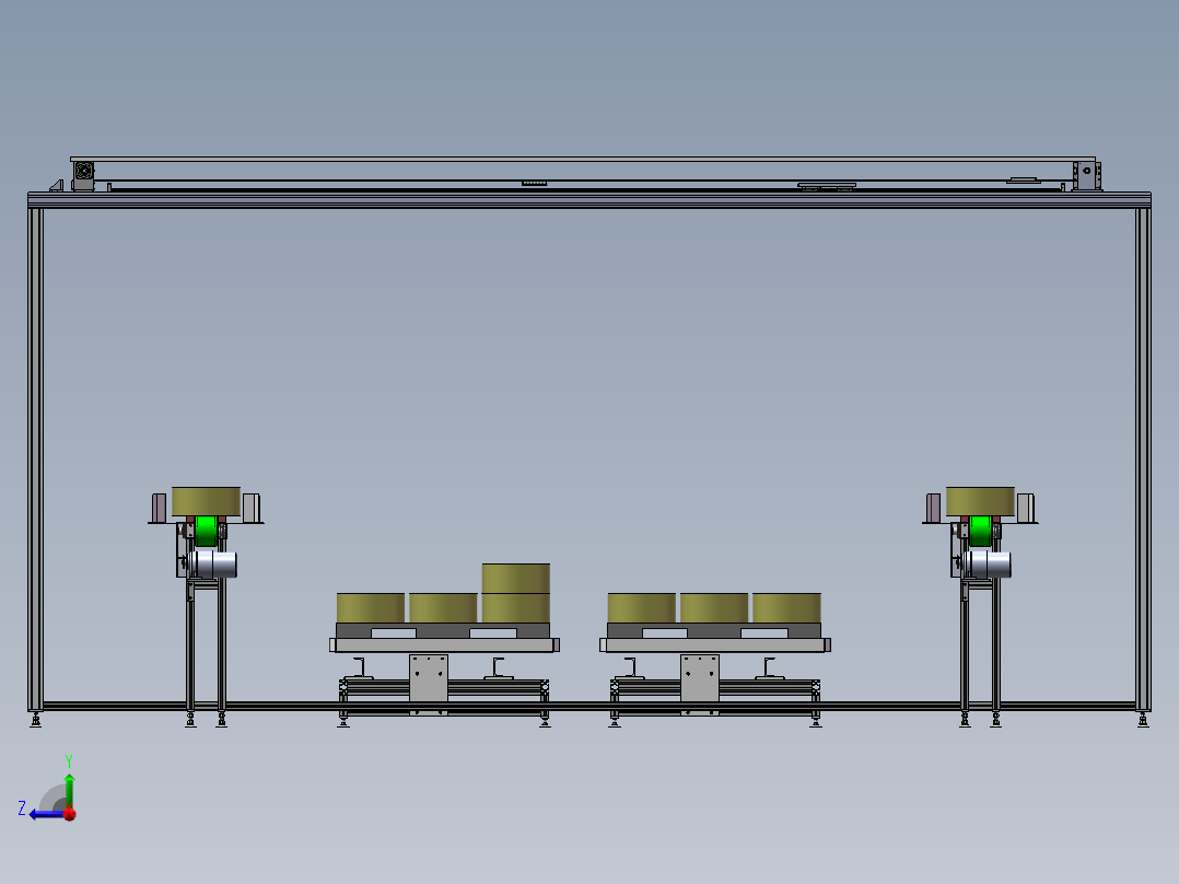 横移码垛机构后视图