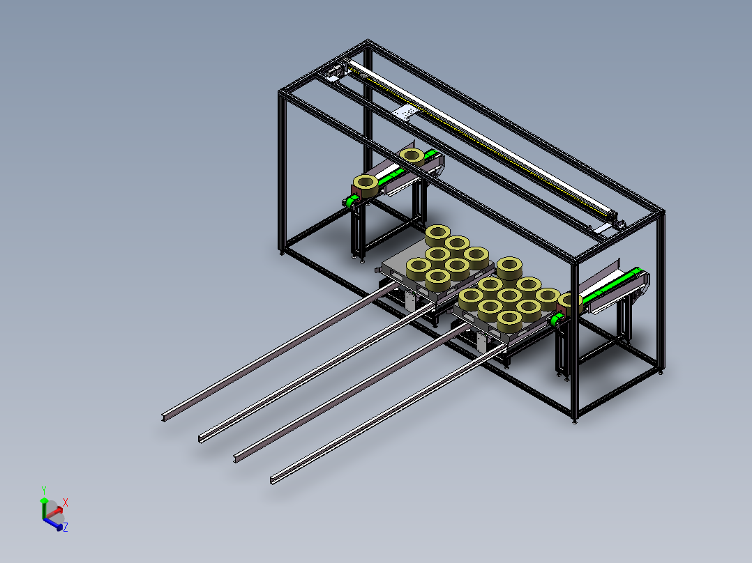 横移码垛机构正等轴测图