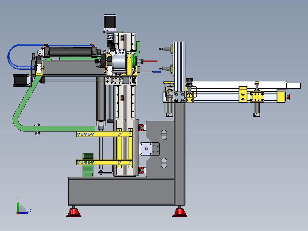 数控门铣床 CNC控制器左视图