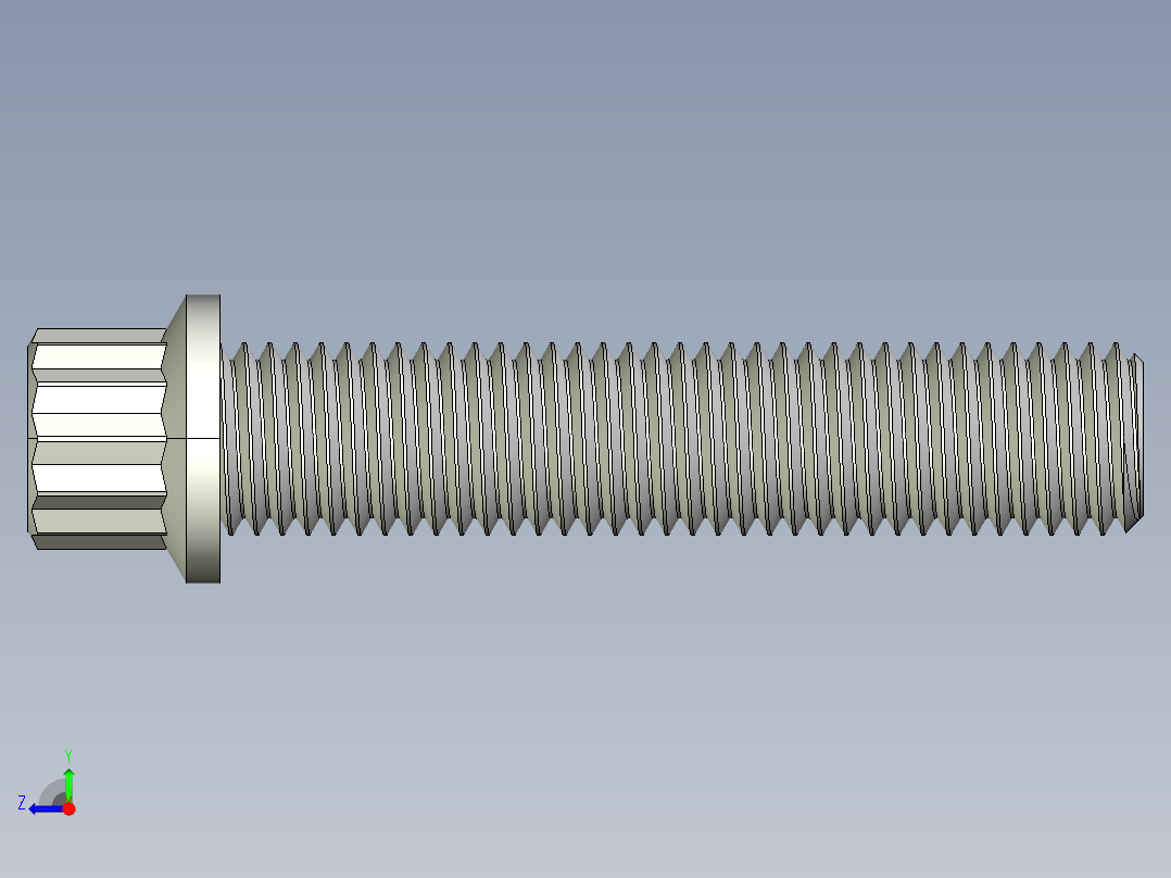 法兰头螺钉-5-16in-24 1.5long 12-point screws.IGS右视图