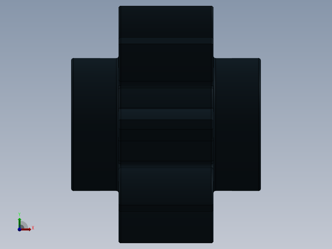 3647 - 4120181 Black Technic Gear 8 Tooth.SLDPRT前视图