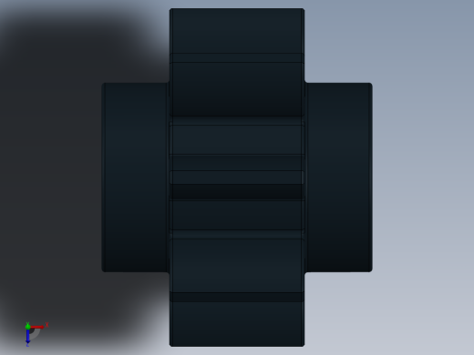 3647 - 4120181 Black Technic Gear 8 Tooth.SLDPRT俯视缩略图