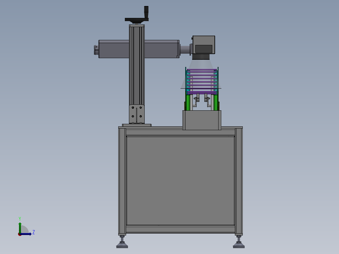 离心管激光打标机sw18可编辑左视图