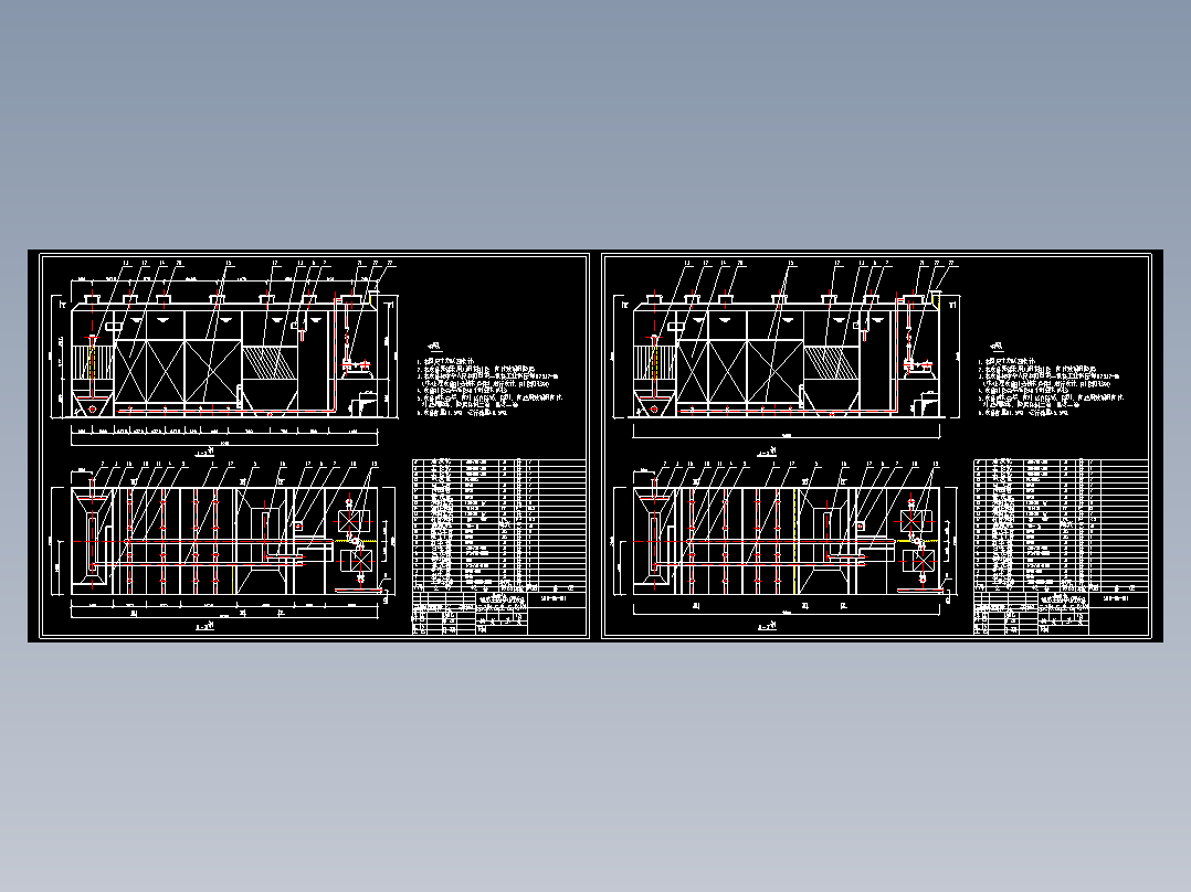 埋地式生活污水处理设备剖面图