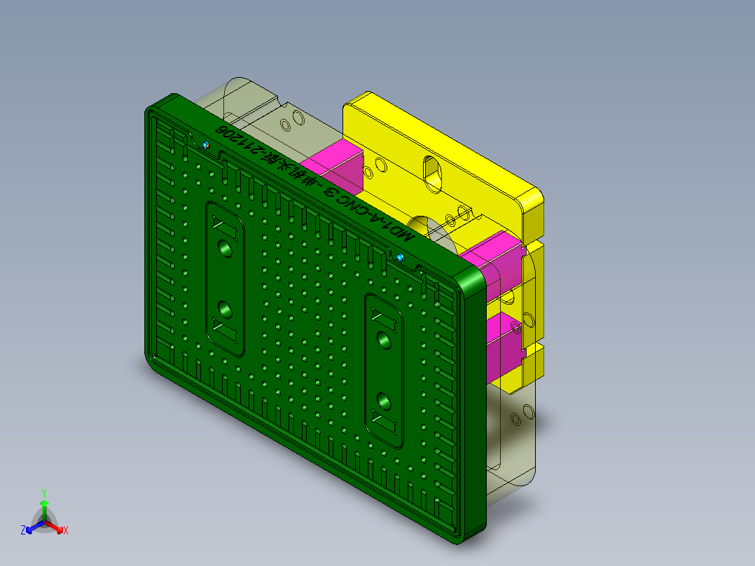 MD1-A-CNC3-笔记本CNC工装夹具三维模型单机头版-211207正等轴测图
