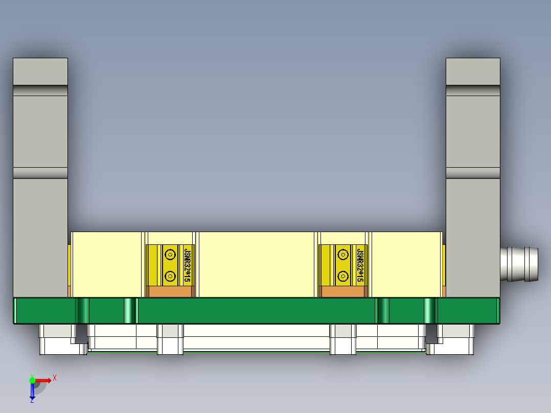 冲压薄铝板电脑外壳铣倒角高光程序模型俯视图