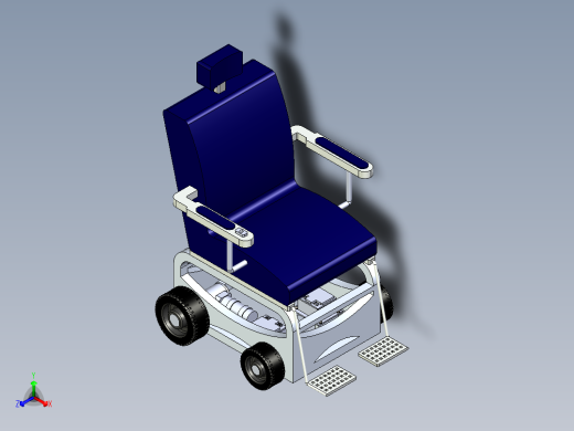 B3003362-电动轮椅正等轴测缩略图