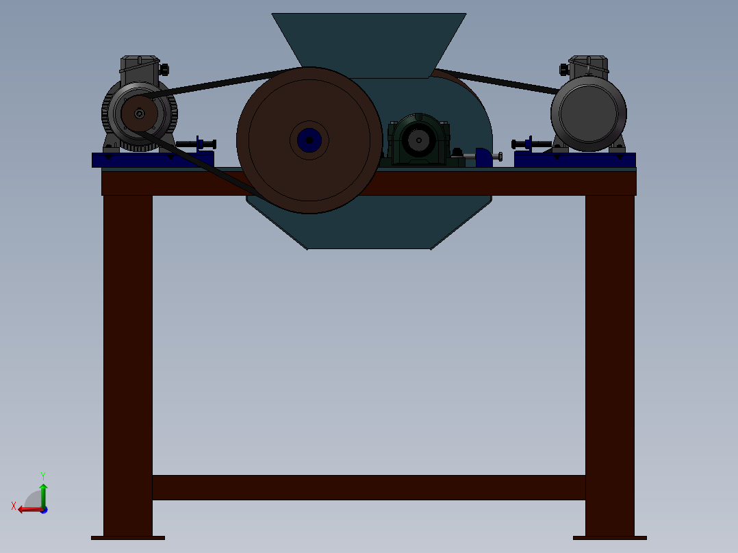 破碎机、正反转双轴破碎机后视图
