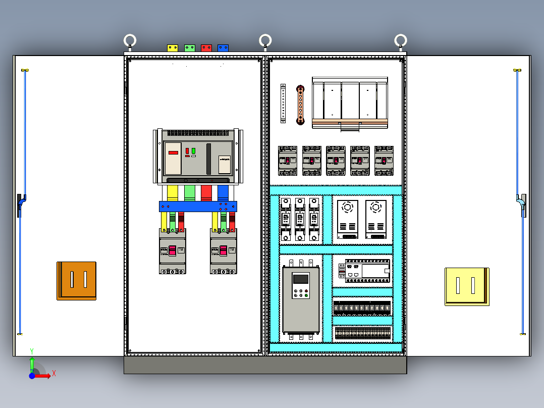 万能断路器刀开关plc控制柜 54891前视图