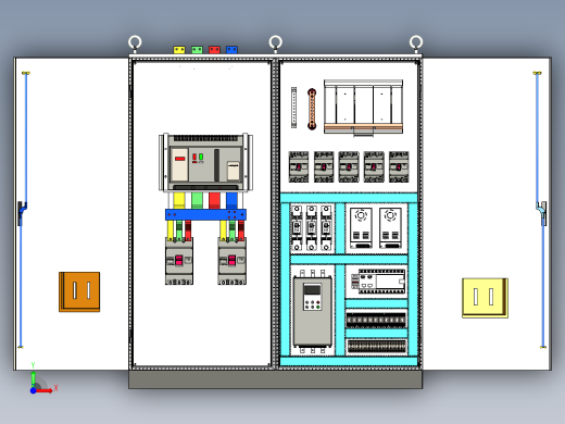 万能断路器刀开关plc控制柜 54891前视缩略图