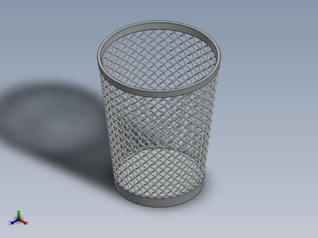 A0003182-纸篓正等轴测图