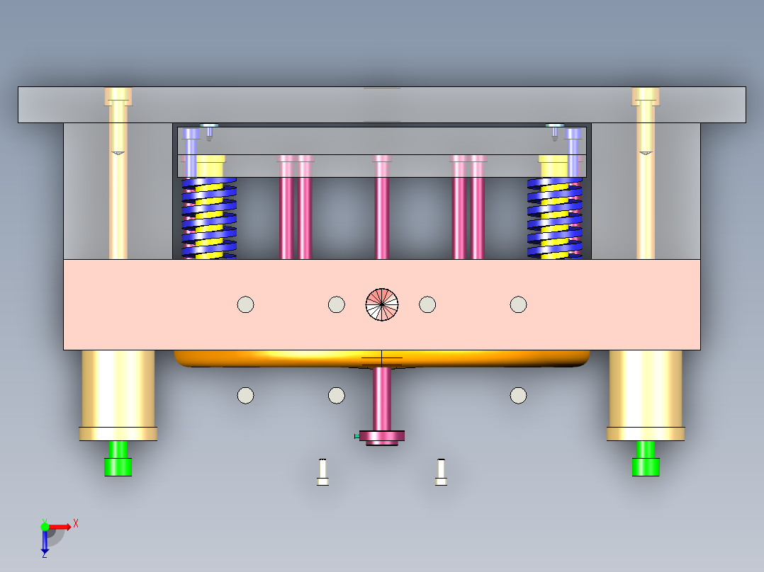 方向盘注塑模具设计 1288754俯视图