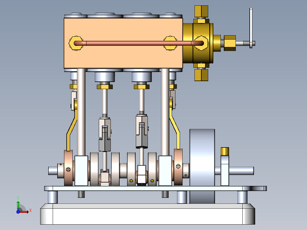 蒸汽机steam-engine-127833-模型格式为 sw前视图