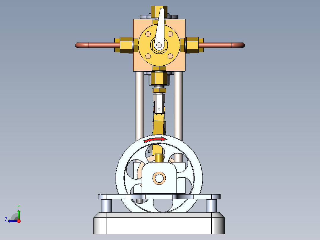 蒸汽机steam-engine-127833-模型格式为 sw右视图