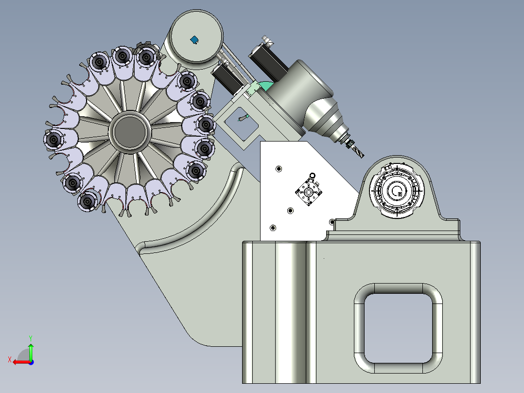 数控车床后视图