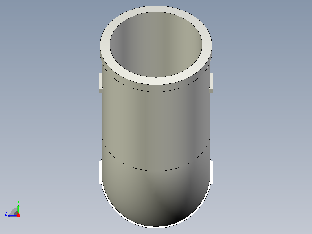 W型45°弯头右视图