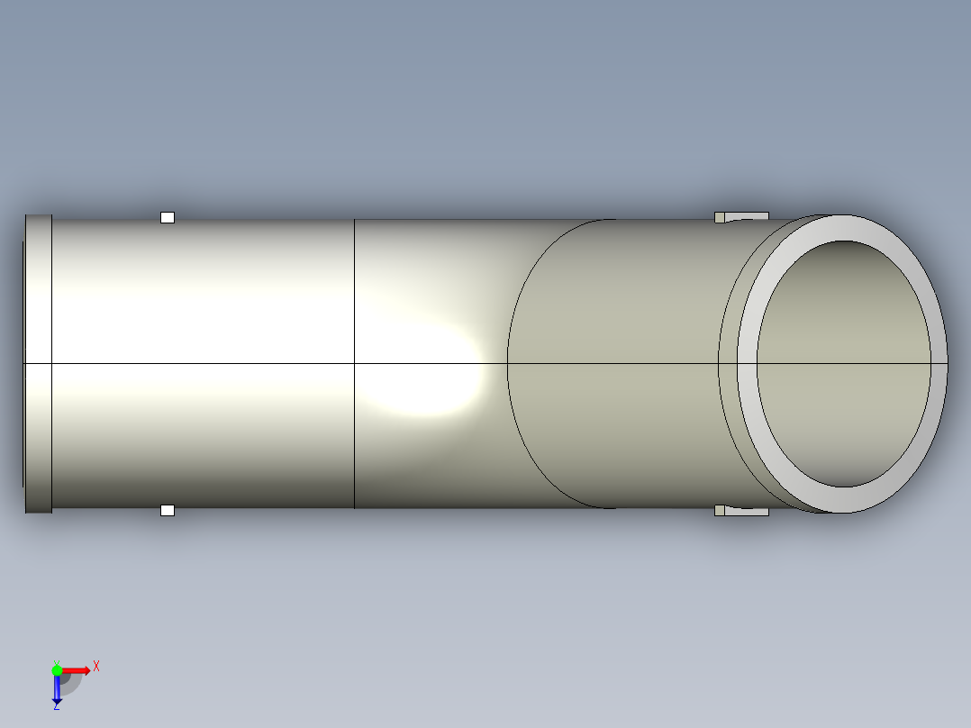 W型45°弯头俯视图