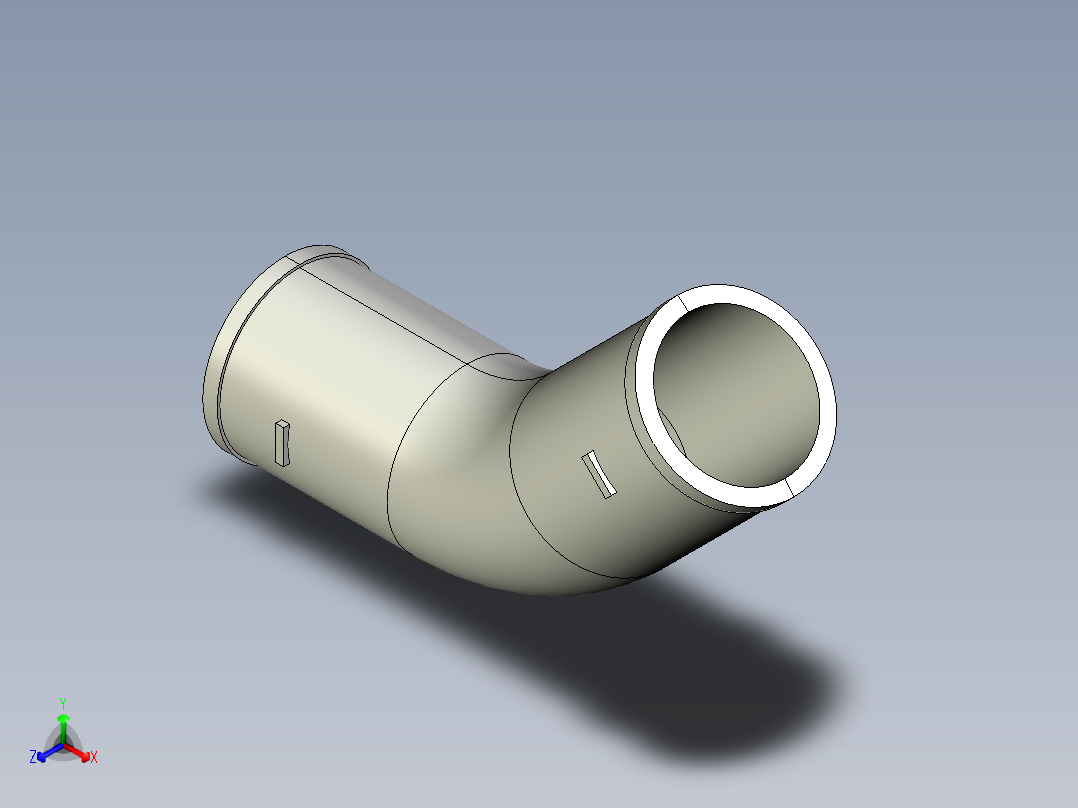 W型45°弯头正等轴测图