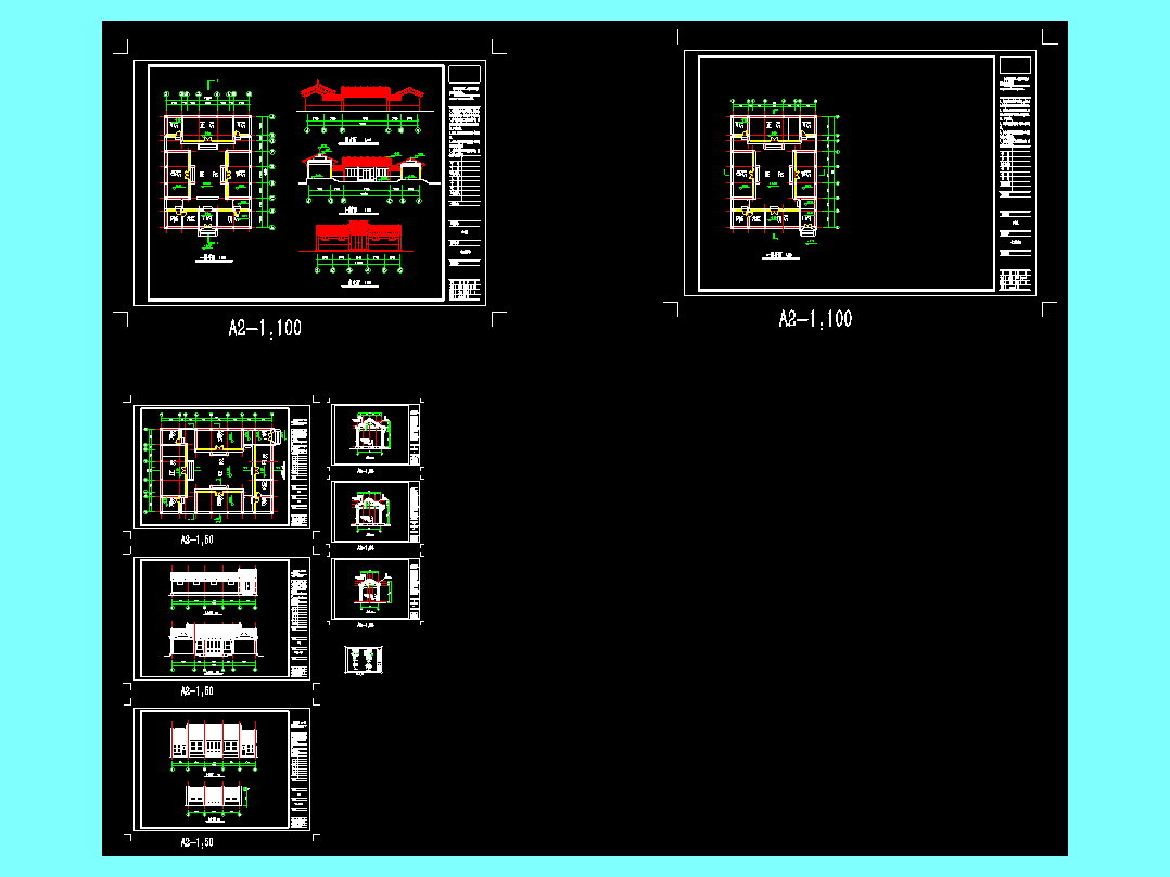 标准型四合院CAD建筑图