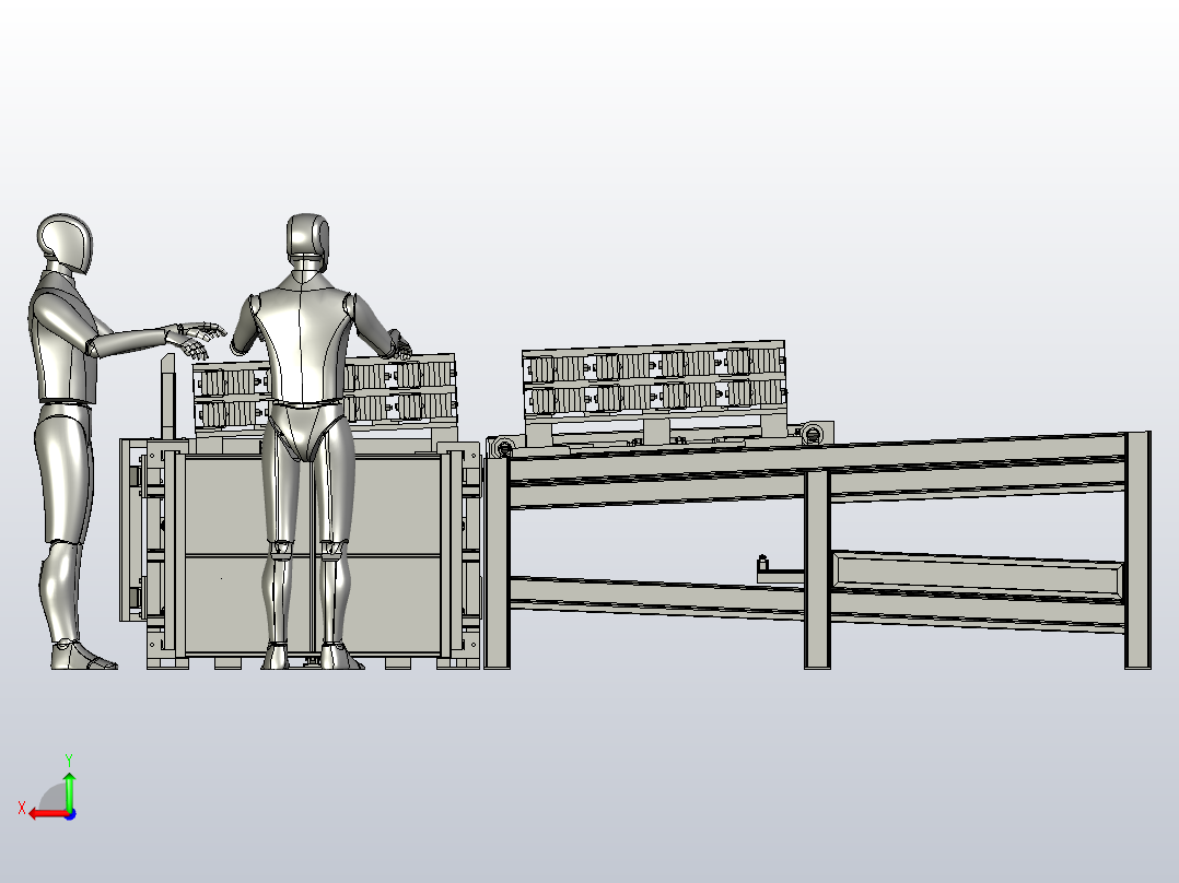 弹簧重力供应系统后视图
