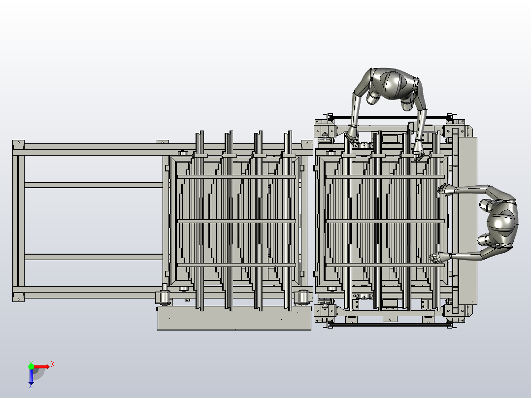 弹簧重力供应系统俯视图
