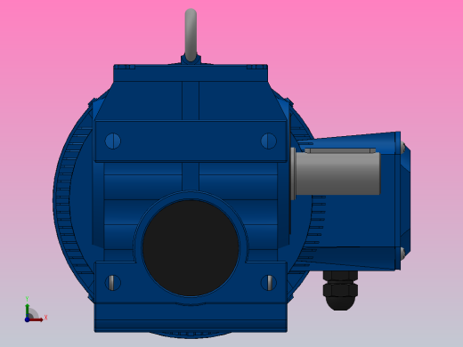 S57底脚轴伸式安装斜齿-蜗轮蜗杆减速机S57-YV0.75-6P-41-M1-0°-B前视缩略图