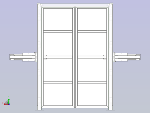 一款大型自动门3D模型后视缩略图
