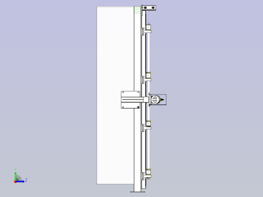 一款大型自动门3D模型左视缩略图