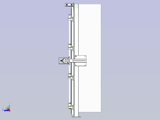 一款大型自动门3D模型右视缩略图