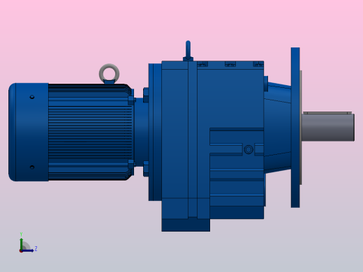 RF97法兰轴伸式安装斜齿轮减速机RF97-Y2.2-4P-100-M1-0°-Φ350左视缩略图